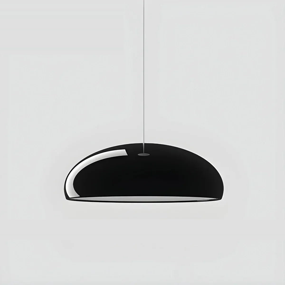 Lola glossy dome LED pendant light in black
