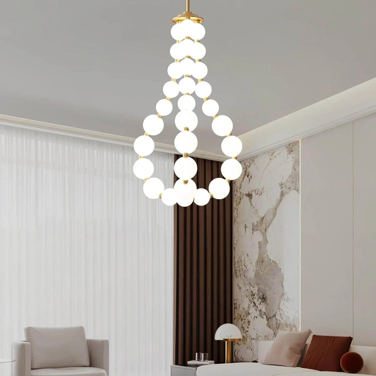 Acrylic Pearl Necklace Chandelier – product image 9