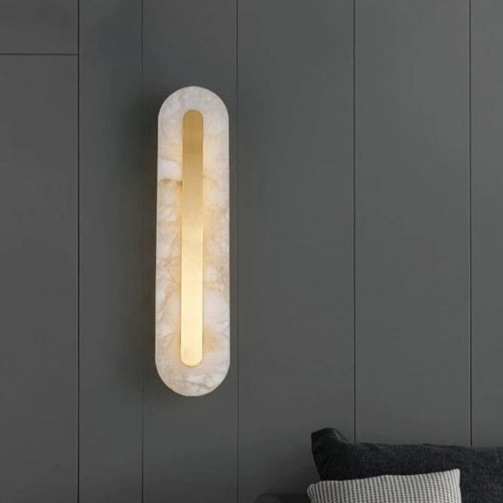 Rounded Alabaster Wall Sconce – product image 6