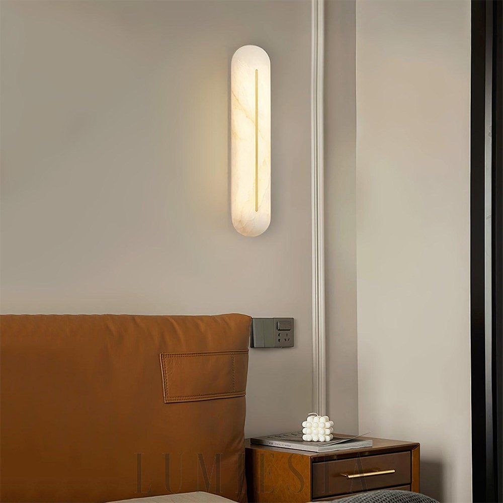Rounded Alabaster Wall Sconce – product image 9