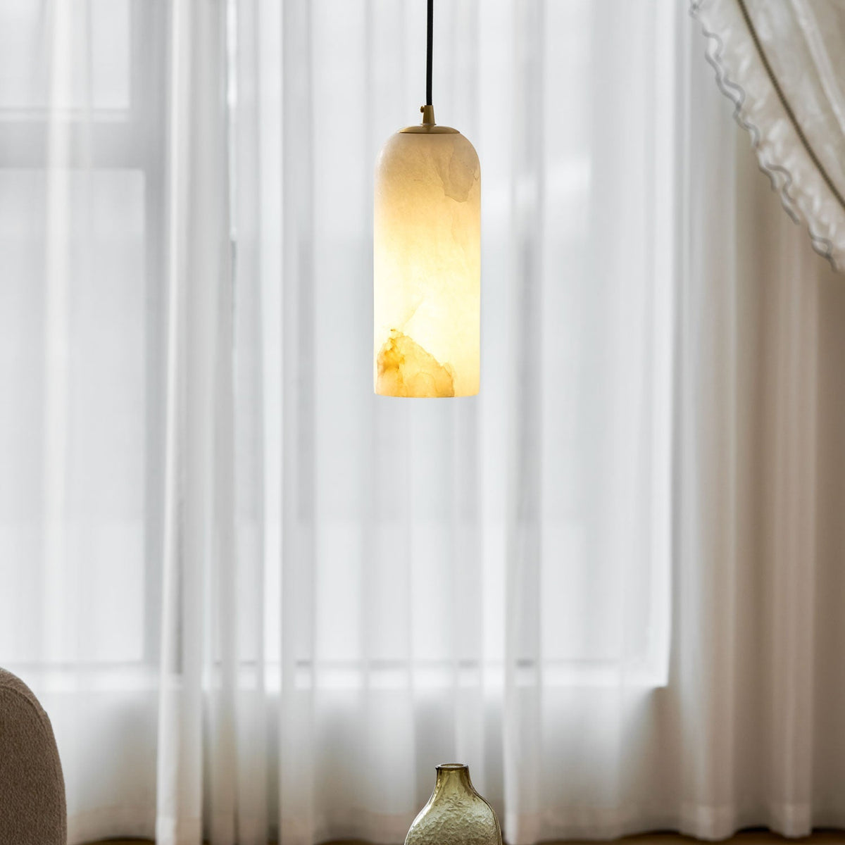 Monty Alabaster Hanging Pendant Light - view 5
