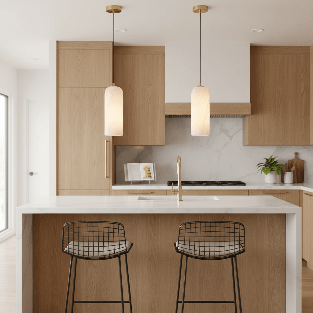 Monty Alabaster Hanging Pendant Light - view 6