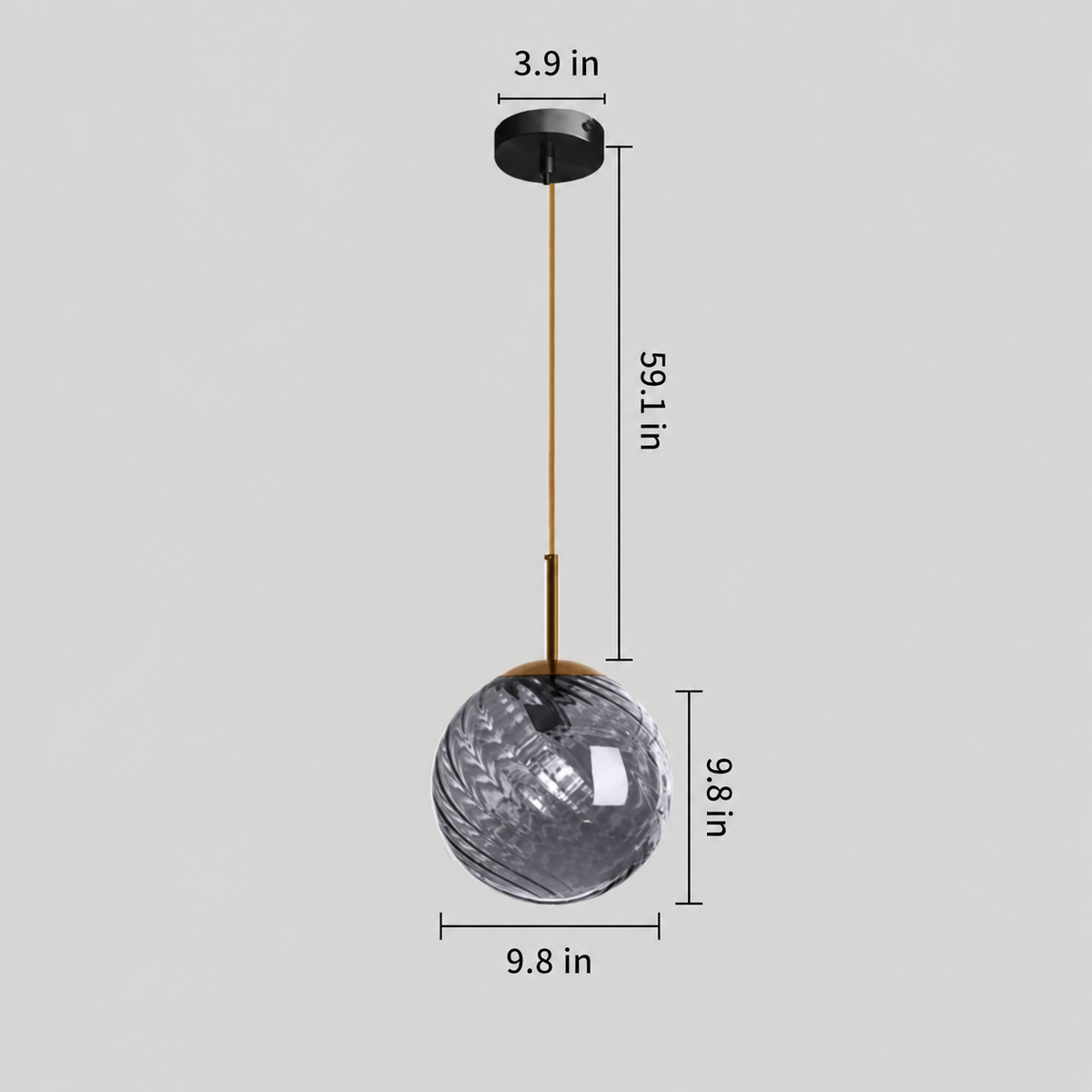 Astrid smoked glass large globe shade dimensions in inches