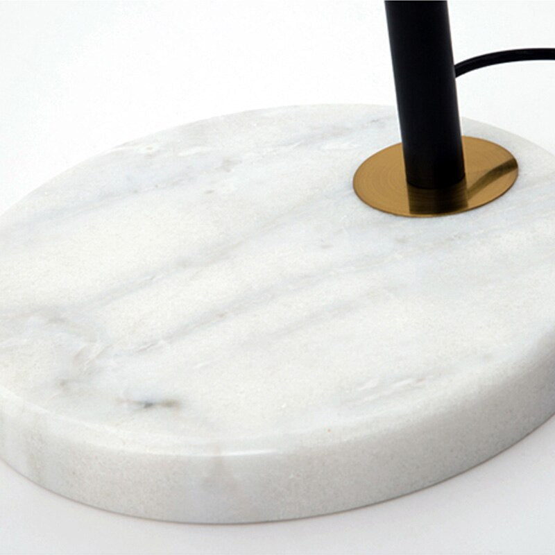 Marble & Blown Glass Adjustable Reading Floor Lamp | Opaline – alternate view 10