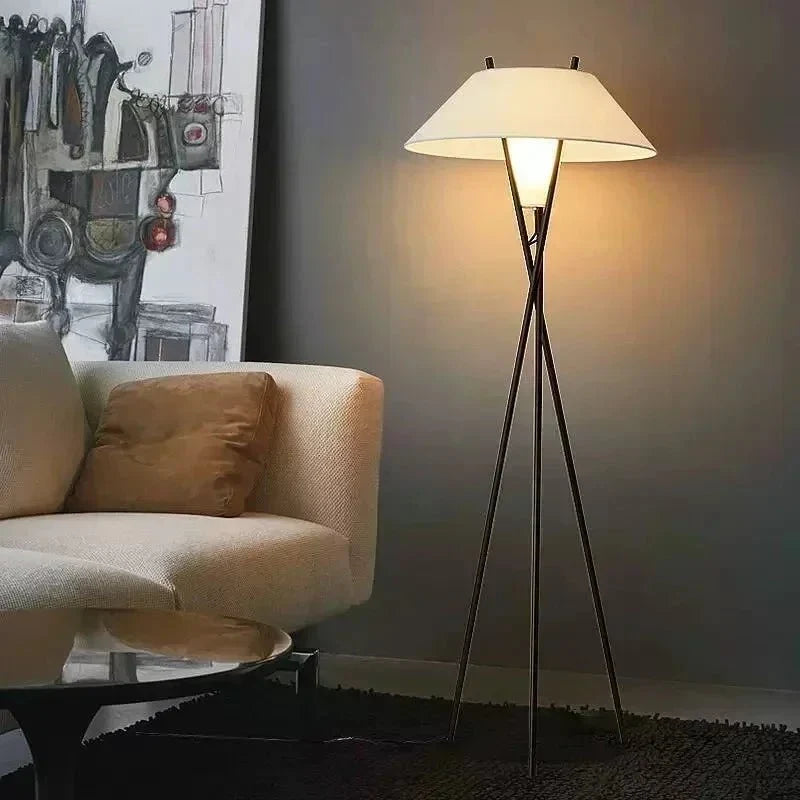 Minimalist Tripod Floor Lamp with Fabric Shade – 65 Inch | Archi – alternate view 4