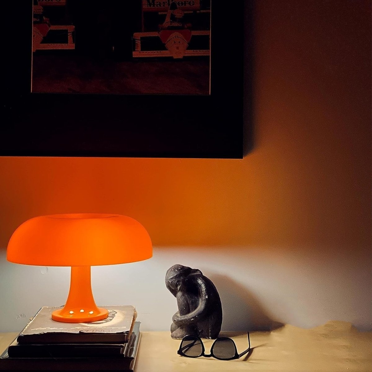 70s Mushroom Table Lamp – 12.6 Inch, Orange or White | Cepe – alternate view 9