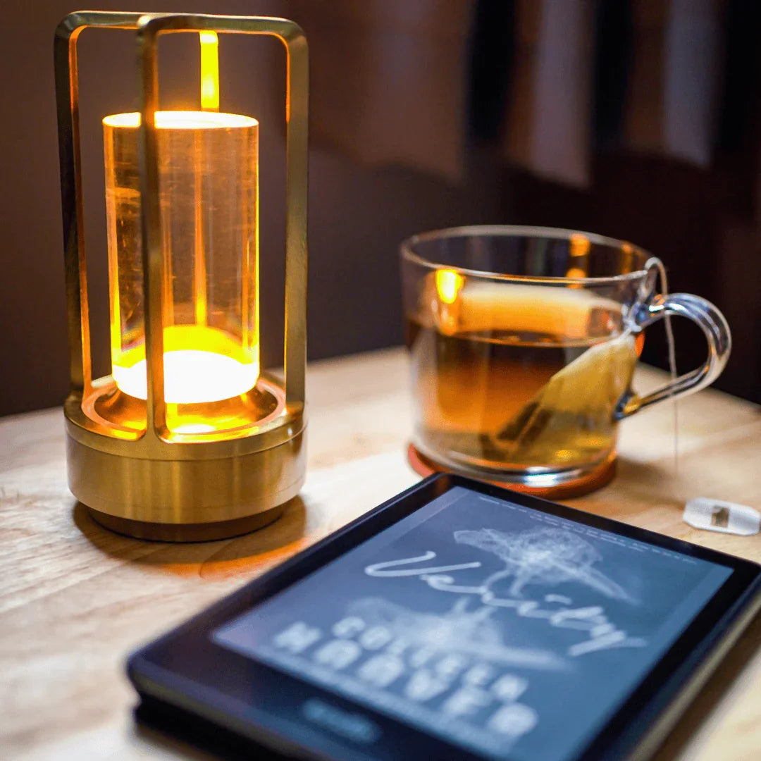 Cordless Rechargeable LED Table Lamp – Touch Control, Gold or Black | Hudson – alternate view 6
