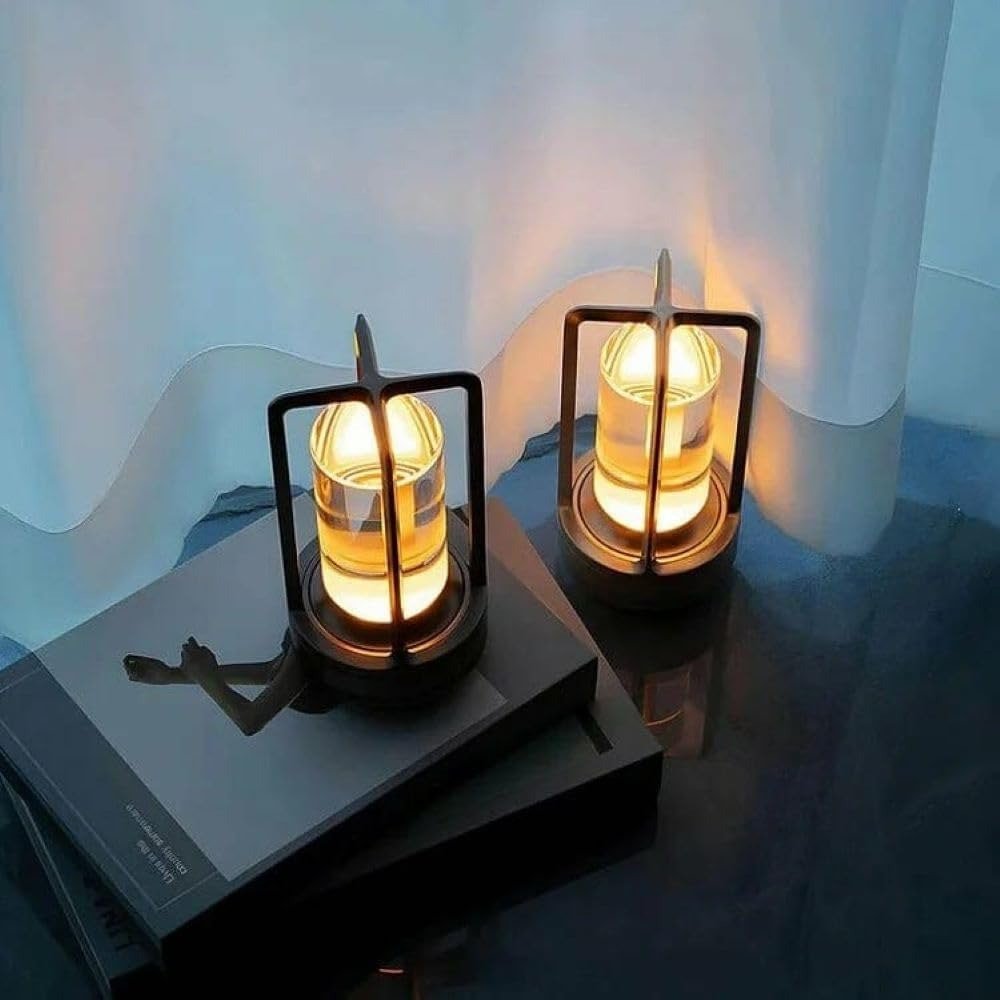Cordless Rechargeable LED Table Lamp – Touch Control, Gold or Black | Hudson – alternate view 2
