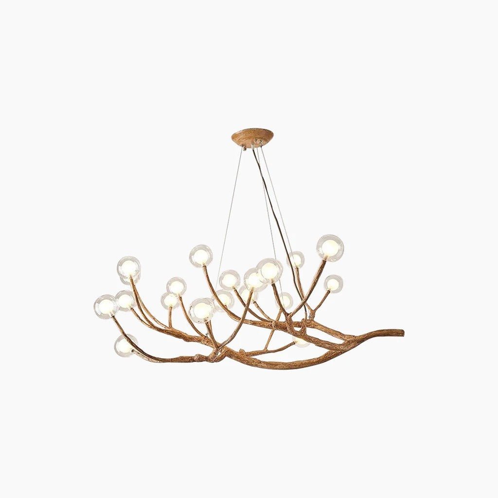Sculptural Tree Branch Chandelier with Frosted Glass Globes | Nature – alternate view 8