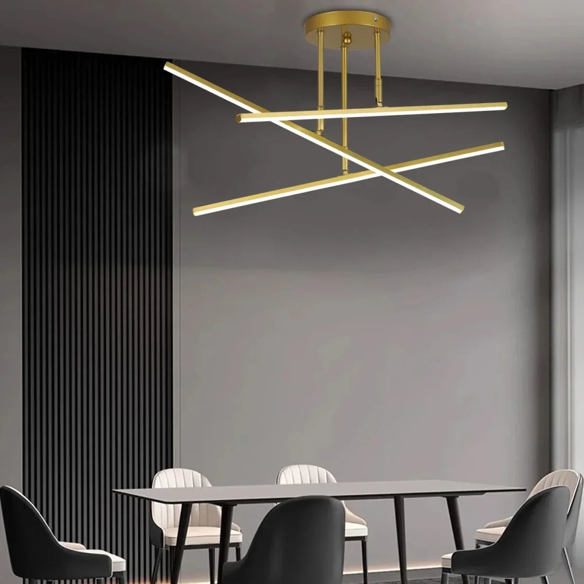 Geometric LED Flush Mount – 21.7 Inch, Black or Gold | X-Line – alternate view 2