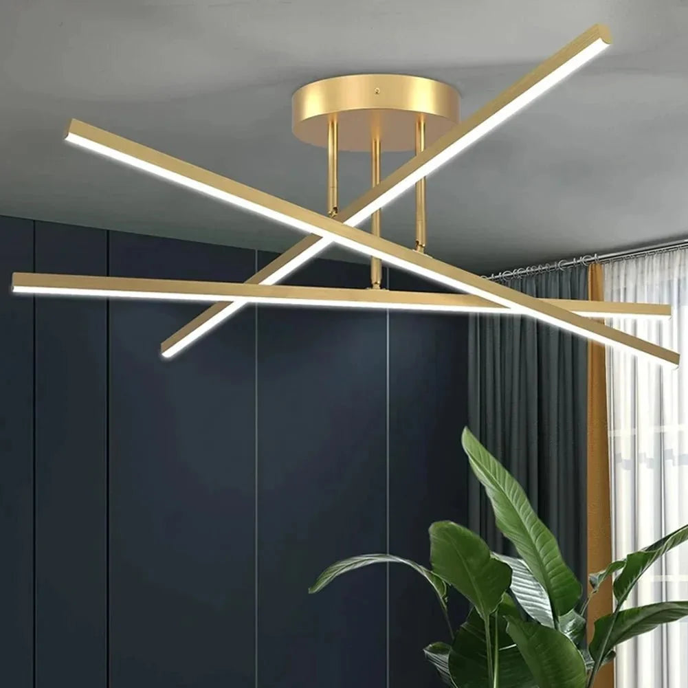 Geometric LED Flush Mount – 21.7 Inch, Black or Gold | X-Line – alternate view 5