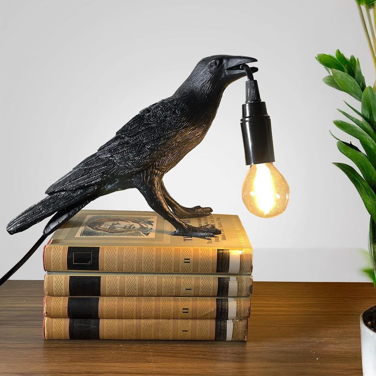 Raven Sculptural Resin Table Lamp – view 3