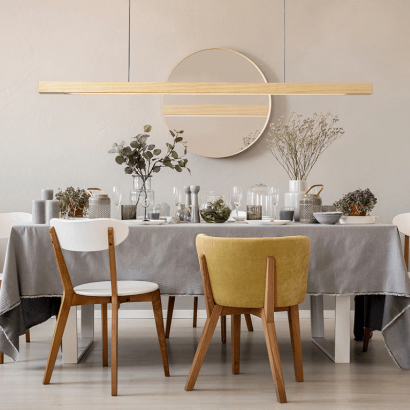 Solid Wood Linear LED Pendant – 31.5 to 47.2 Inch | Linear – alternate view 5