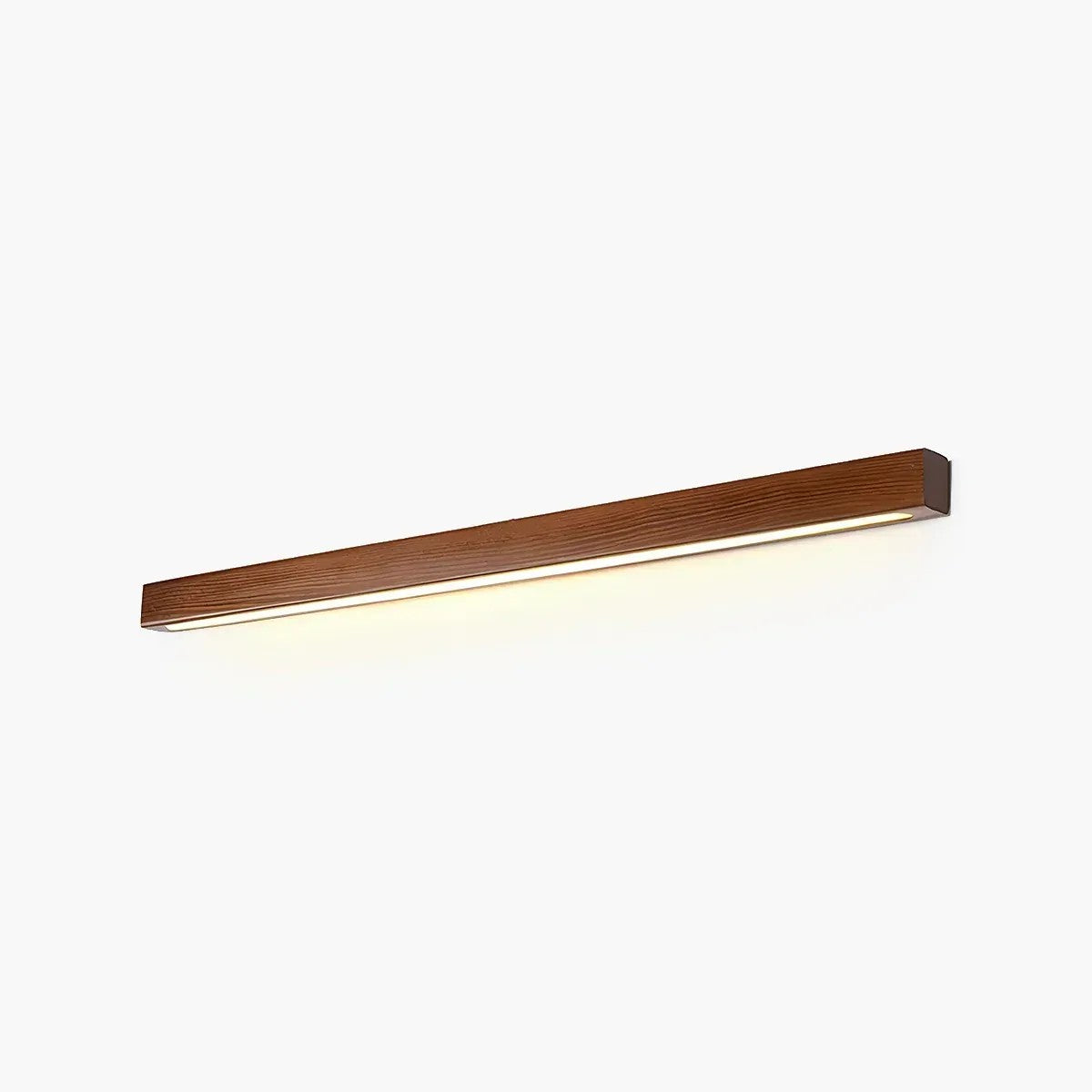 Kauri linear LED wall light in walnut finish