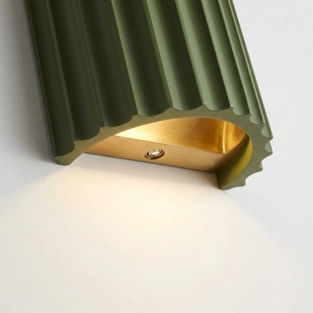 Integrated LED hidden inside the Nell fluted shade