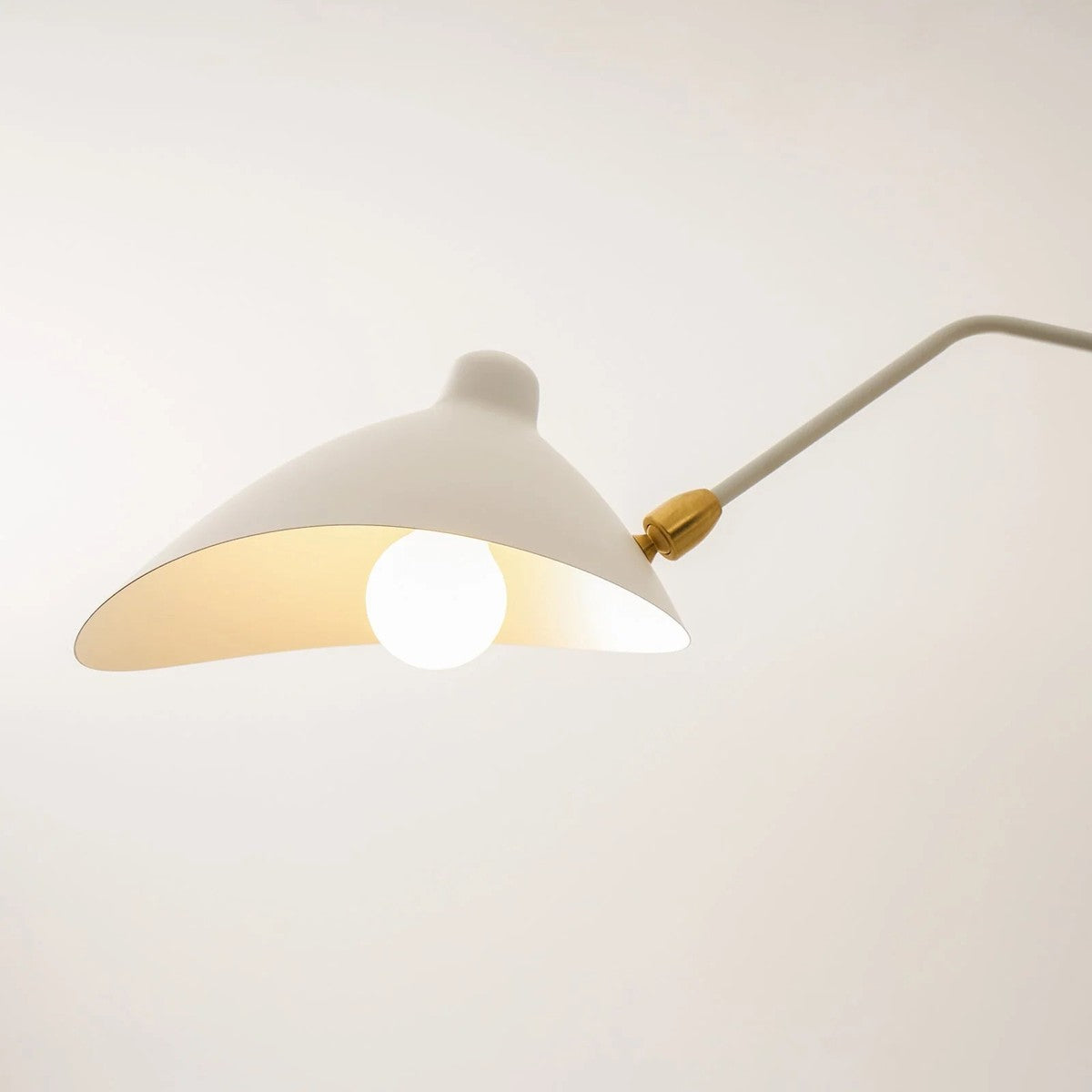 Detail of a Corella white curved shade