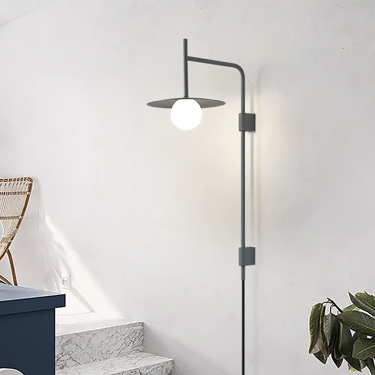 Gea Swing Arm Plug-In Wall Sconce – product image 4