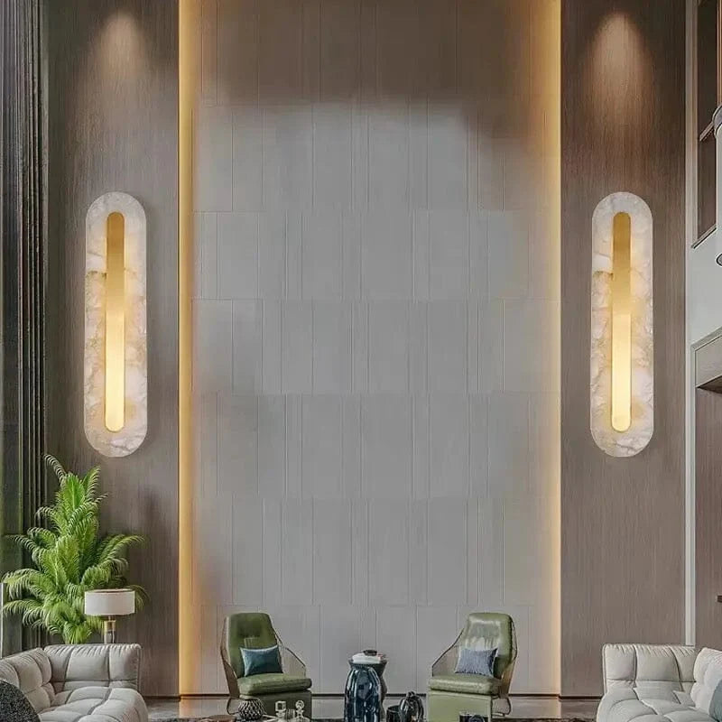 Rounded Alabaster Wall Sconce – product image 2