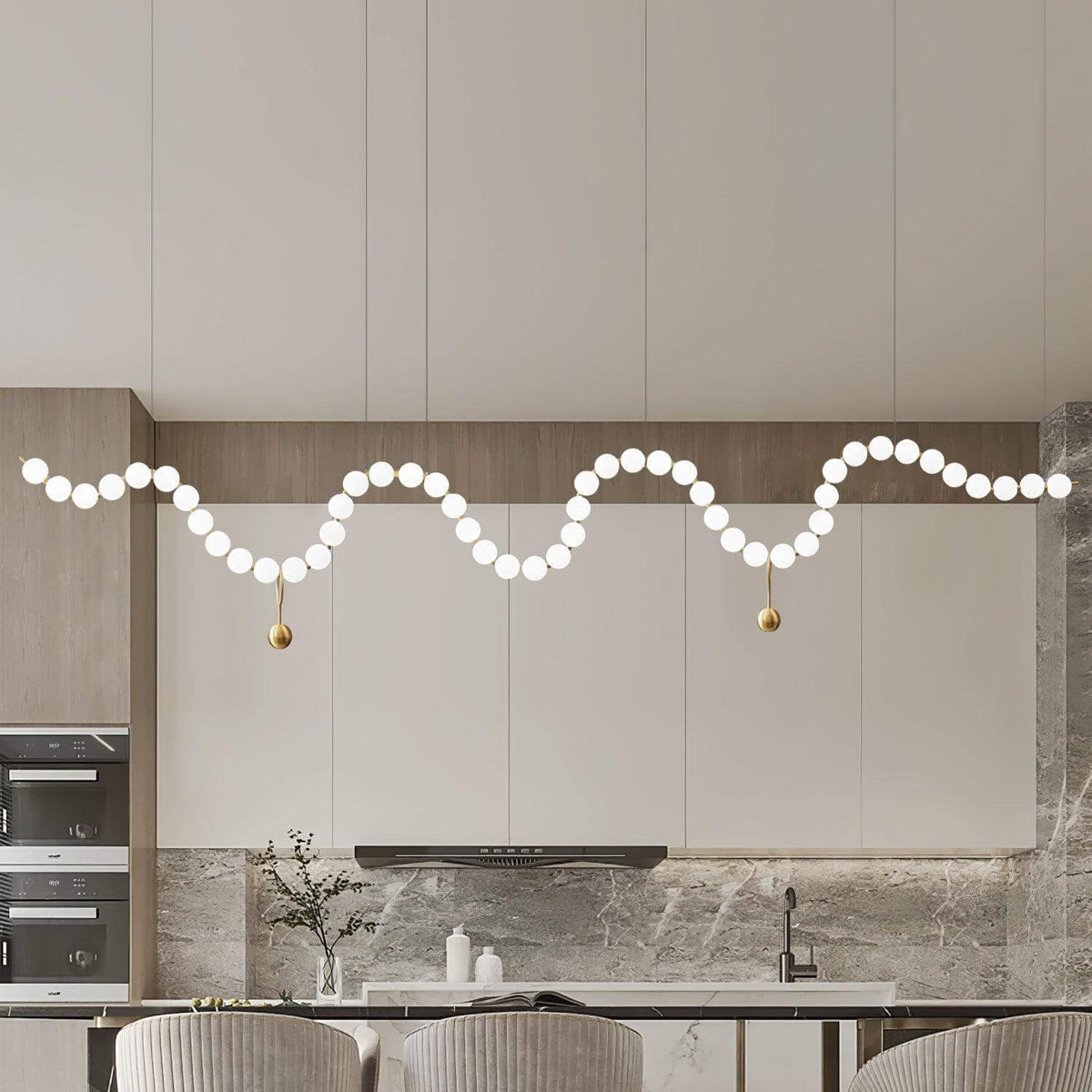 Acrylic Pearl Necklace Chandelier – product image 8