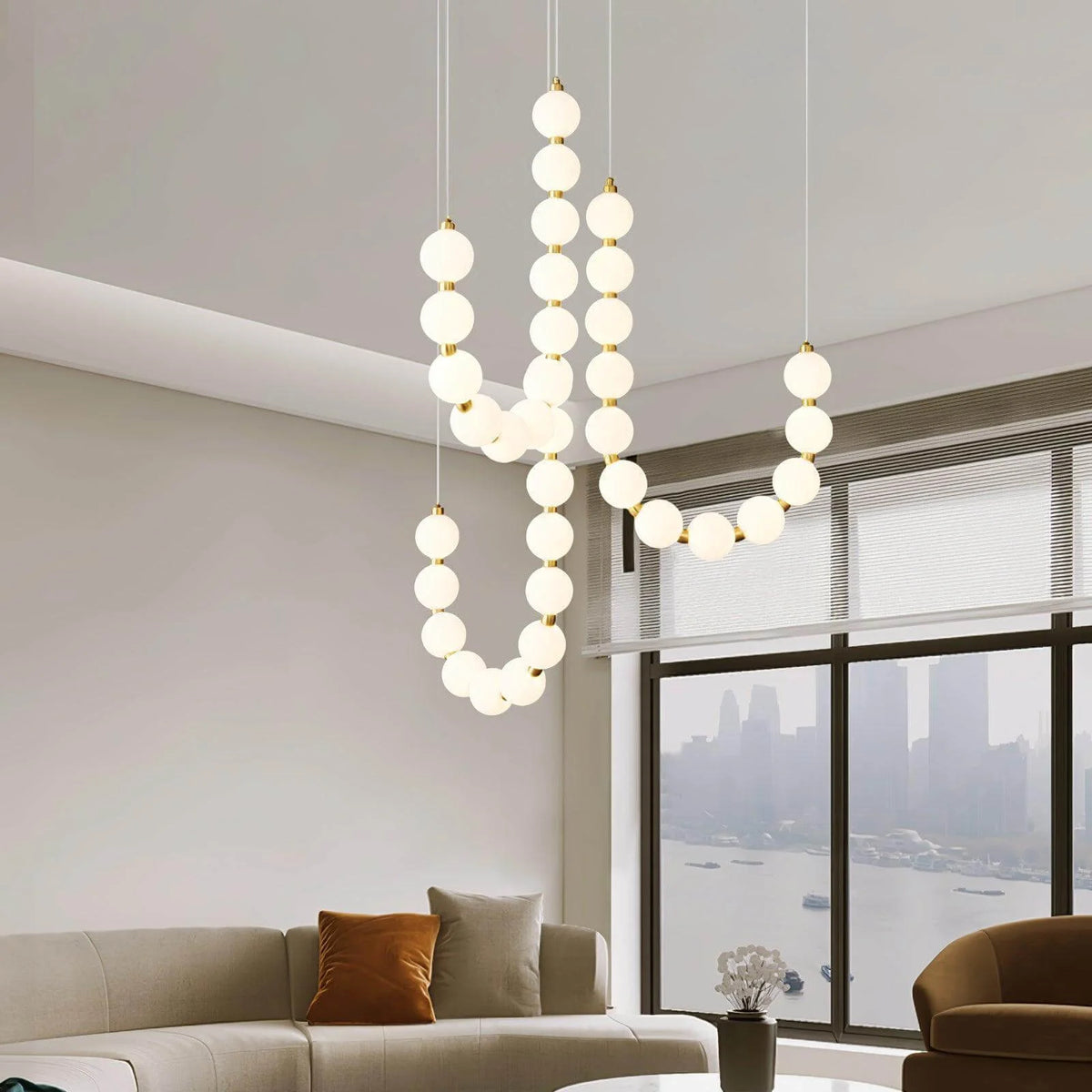 Acrylic Pearl Necklace Chandelier – product image 17