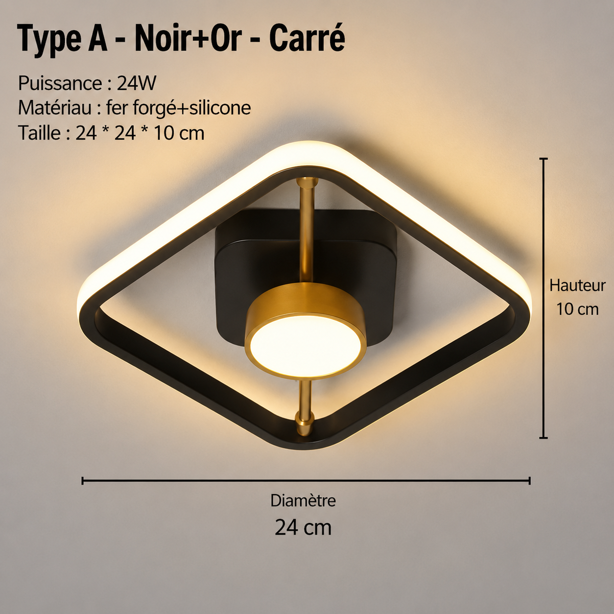 Geometric Tricolor LED Flush Mount — Modern Playful Style | CLOVER™