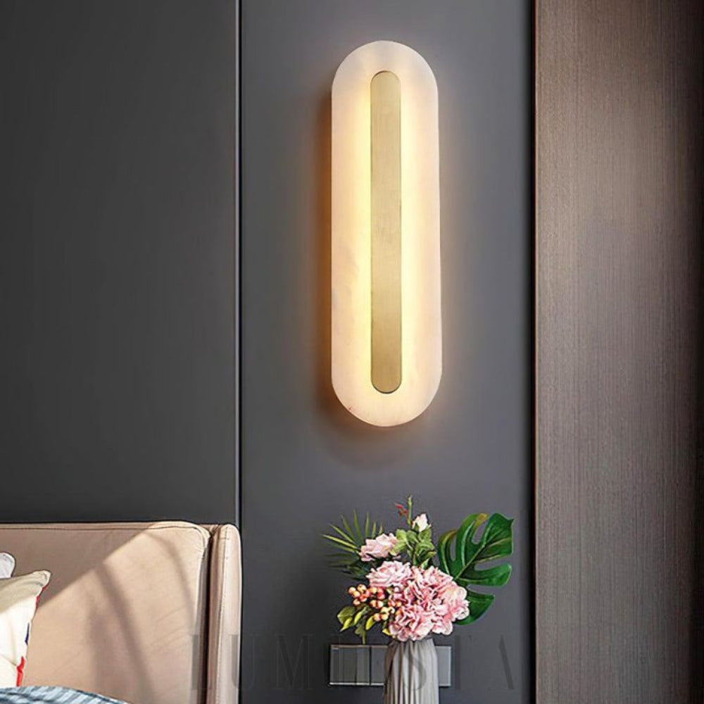 Rounded Alabaster Wall Sconce – product image 8