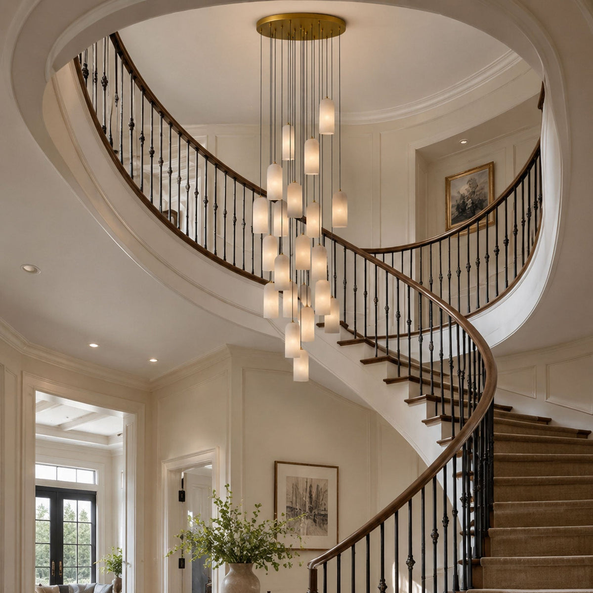 Monty Alabaster Hanging Pendant Light - view 9
