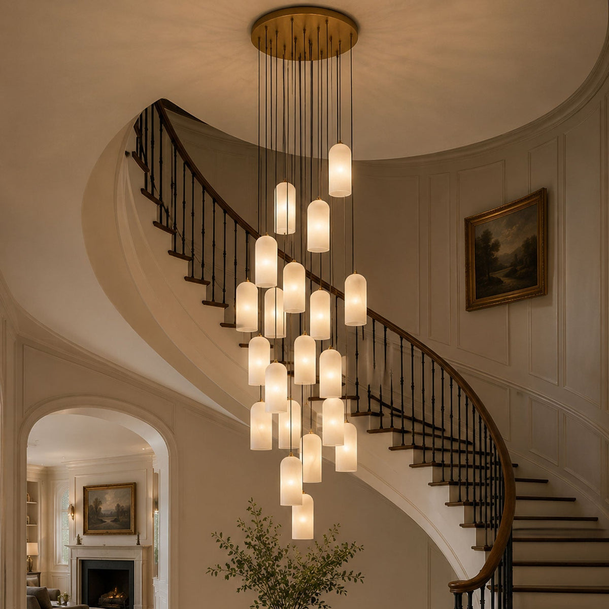 Monty Alabaster Hanging Pendant Light - view 10