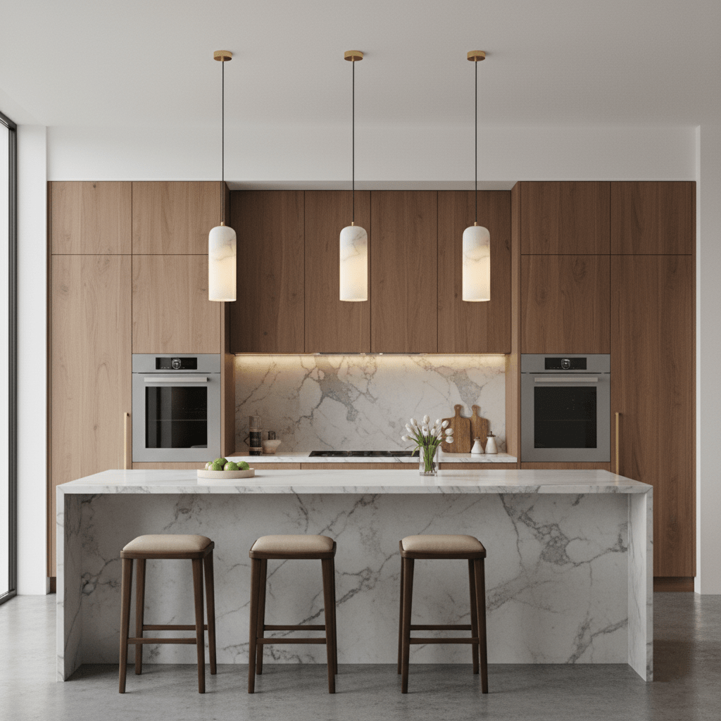 Monty Alabaster Hanging Pendant Light - view 7