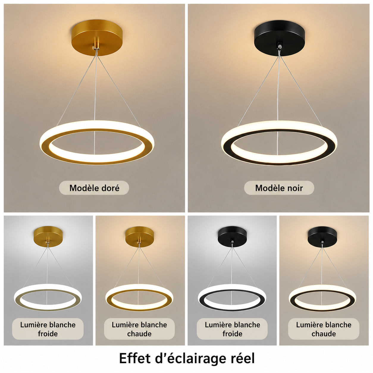 Geometric Tricolor LED Flush Mount — Modern Playful Style | CLOVER™