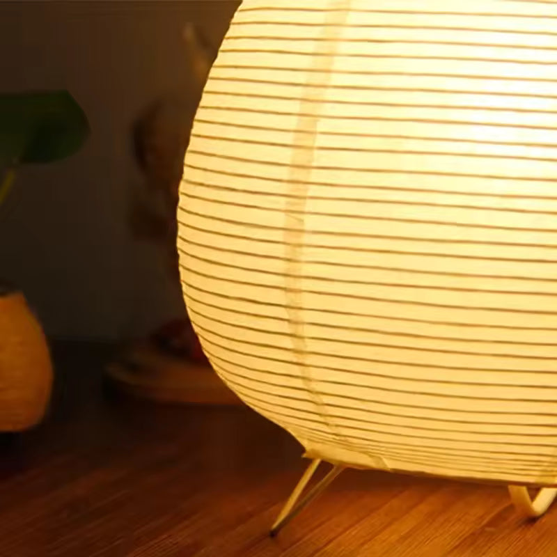 Compact Rice Paper Lantern Table Lamp — Japanese Zen Style | WASHI™