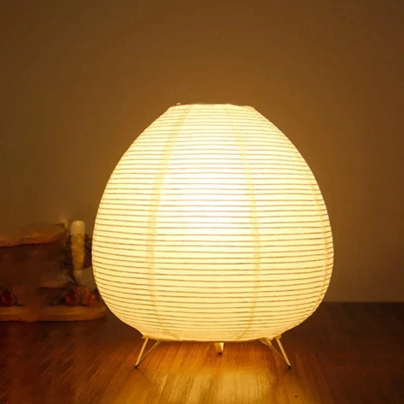 Compact Rice Paper Lantern Table Lamp — Japanese Zen Style | WASHI™