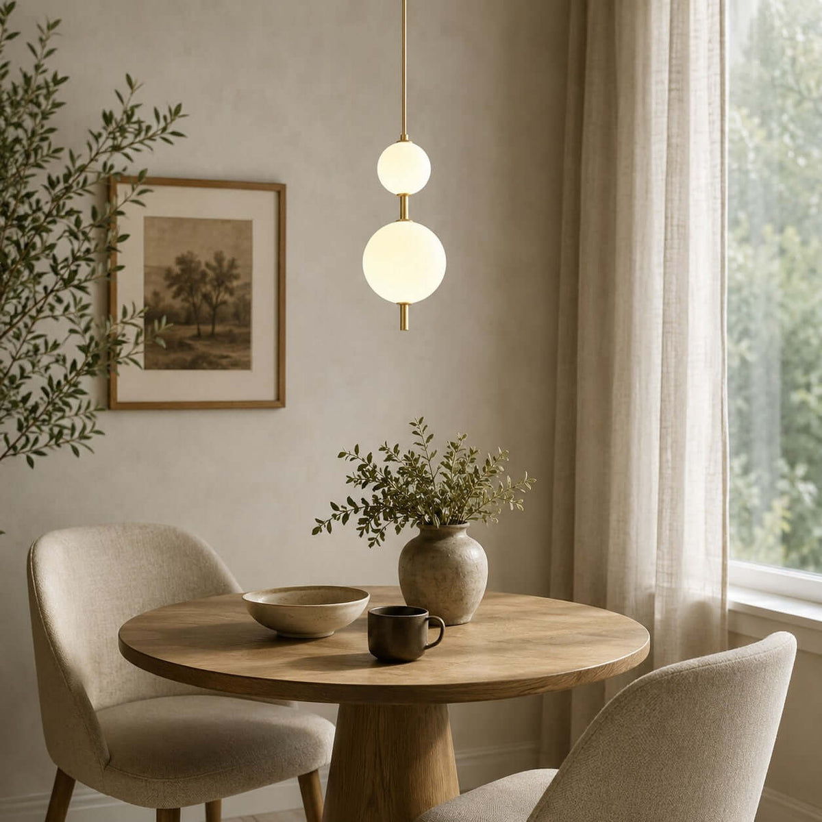 Vertical Globe Pendant Light