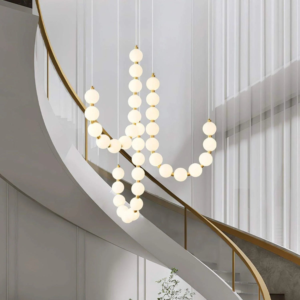 Acrylic Pearl Acrylic Sphere Chandelier – view 4