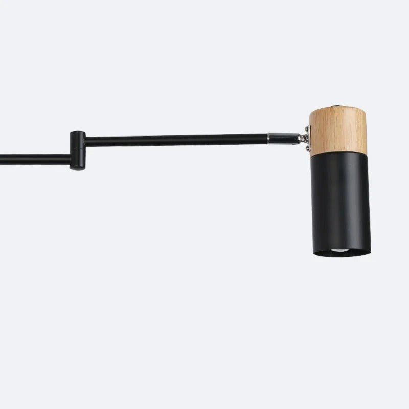 Articulated Wood & Metal Wall Sconce — 360° Swivel Reading Style | Arko™