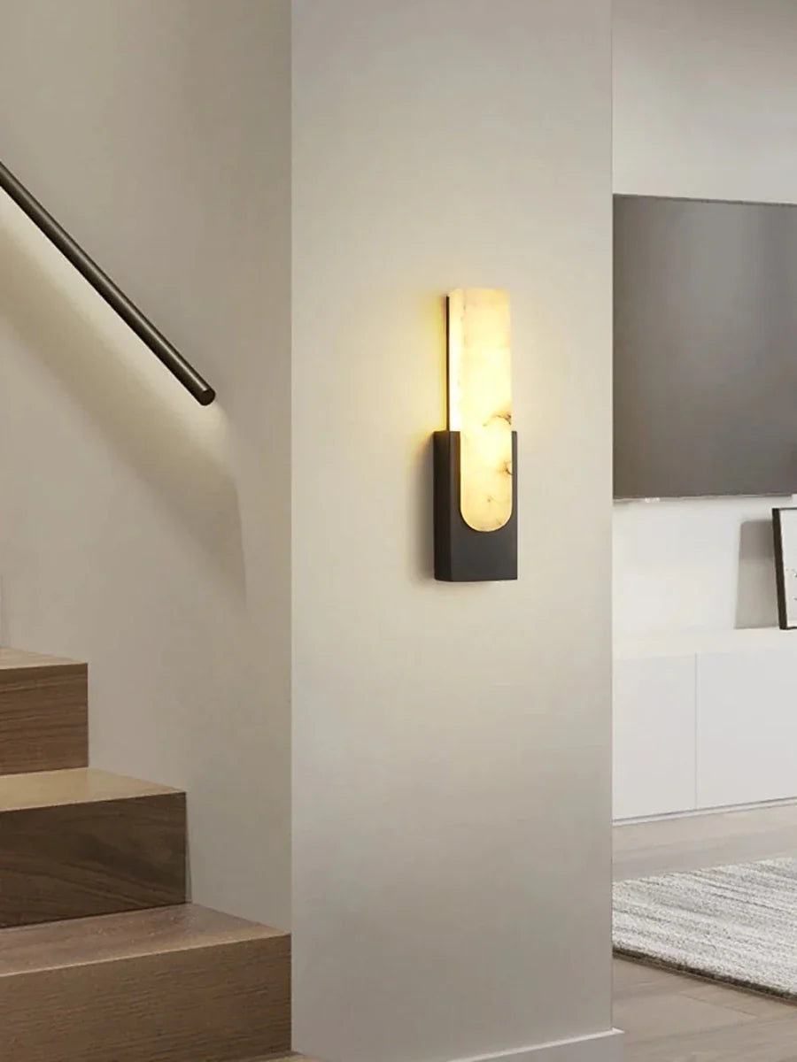 Marble Bar Wall Sconce — Nordic Luxury Bedside Style | ONYX™