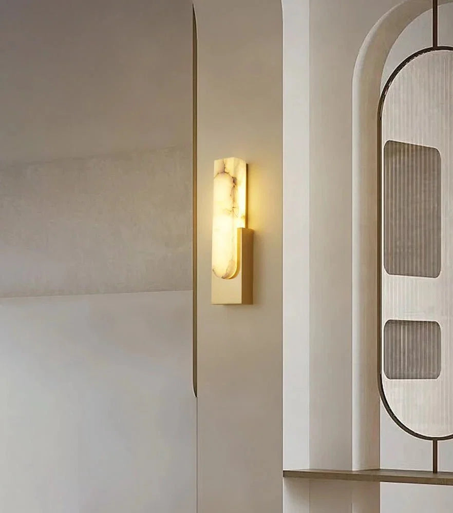 Marble Bar Wall Sconce — Nordic Luxury Bedside Style | ONYX™