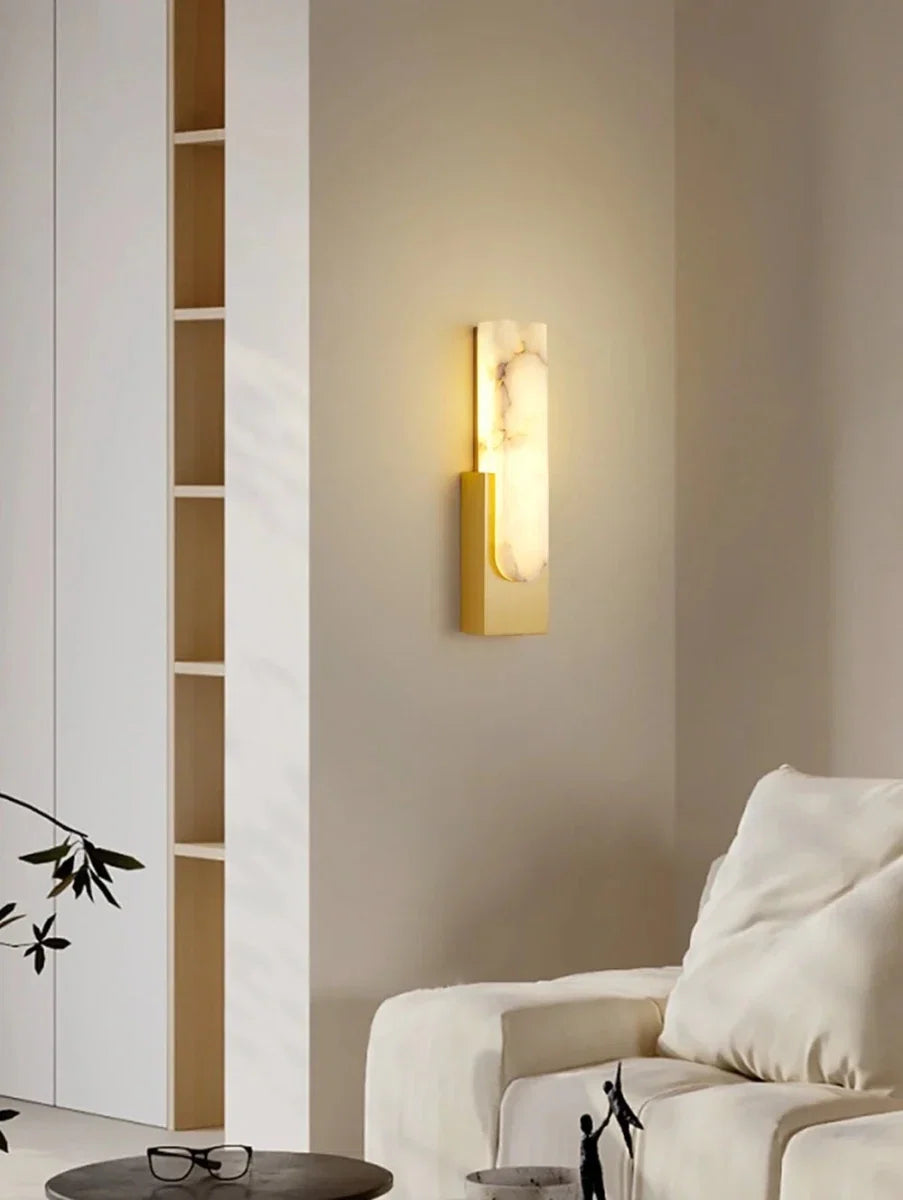 Marble Bar Wall Sconce — Nordic Luxury Bedside Style | ONYX™