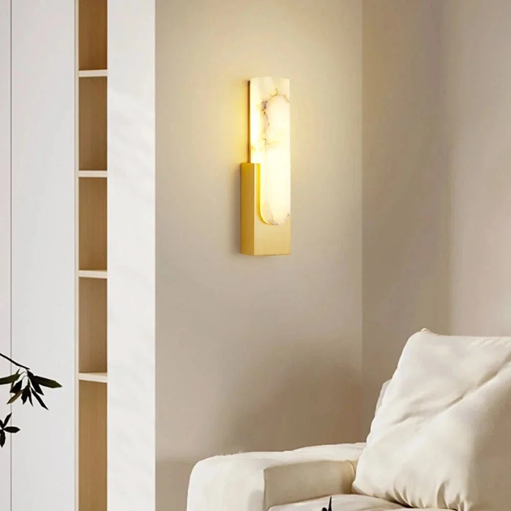 Marble Bar Wall Sconce — Nordic Luxury Bedside Style | ONYX™