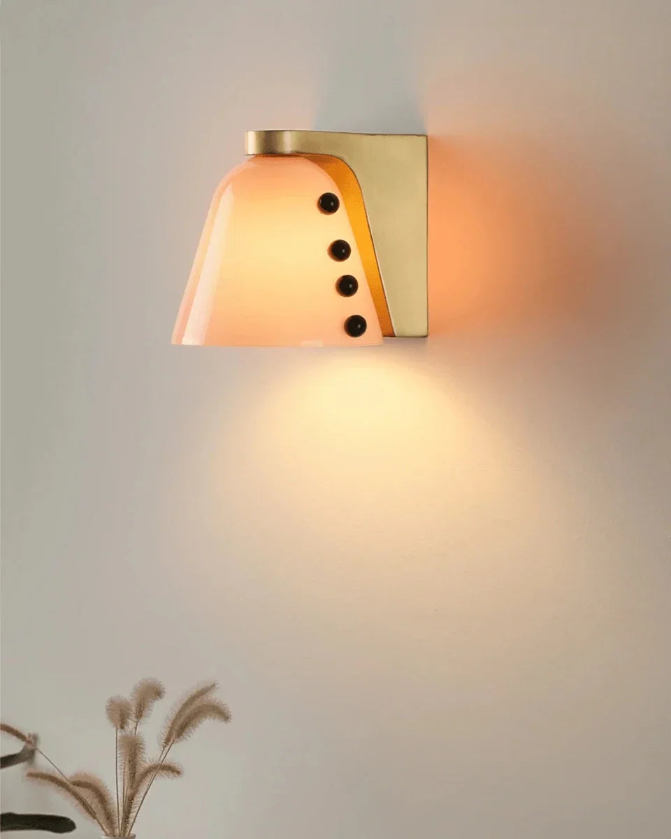 Colored Glass Cup Wall Sconce — Retro Artisanal Bedside Style | COUPE™