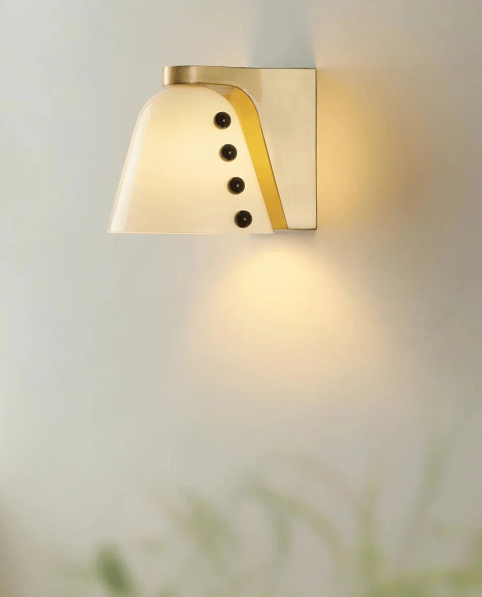 Colored Glass Cup Wall Sconce — Retro Artisanal Bedside Style | COUPE™