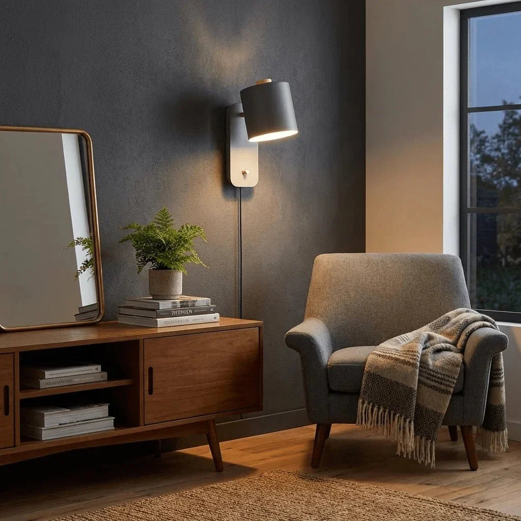 Pivoting Cylinder Wall Sconce — Pastel Nordic Style | MACARON™
