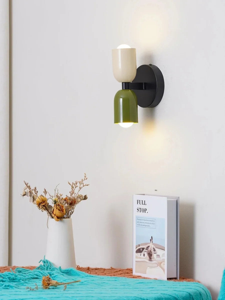 Double Capsule Colorful Wall Sconce — Playful Style | GÉMEAUX™