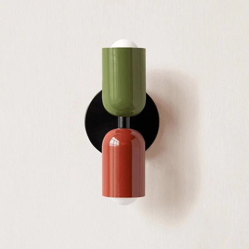 Double Capsule Colorful Wall Sconce — Playful Style | GÉMEAUX™