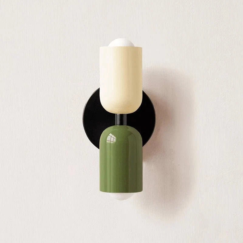 Double Capsule Colorful Wall Sconce — Playful Style | GÉMEAUX™