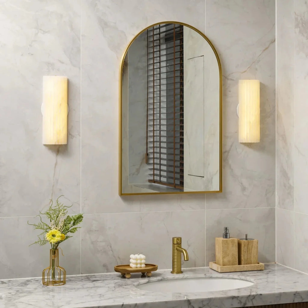 Fluted Marble Wall Sconce — Spanish Contemporary Style | CANNELURE™