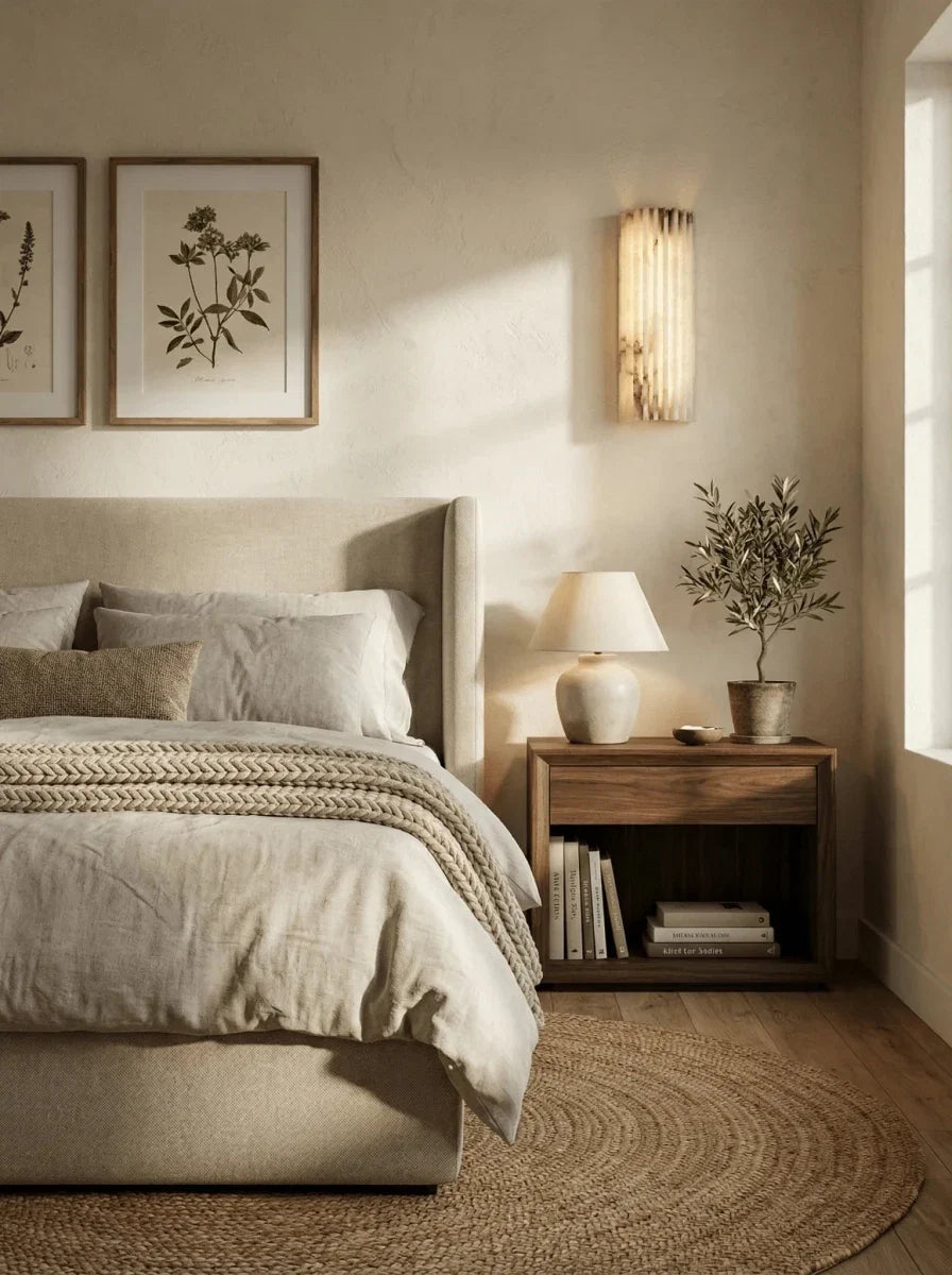 Fluted Marble Wall Sconce — Spanish Contemporary Style | CANNELURE™