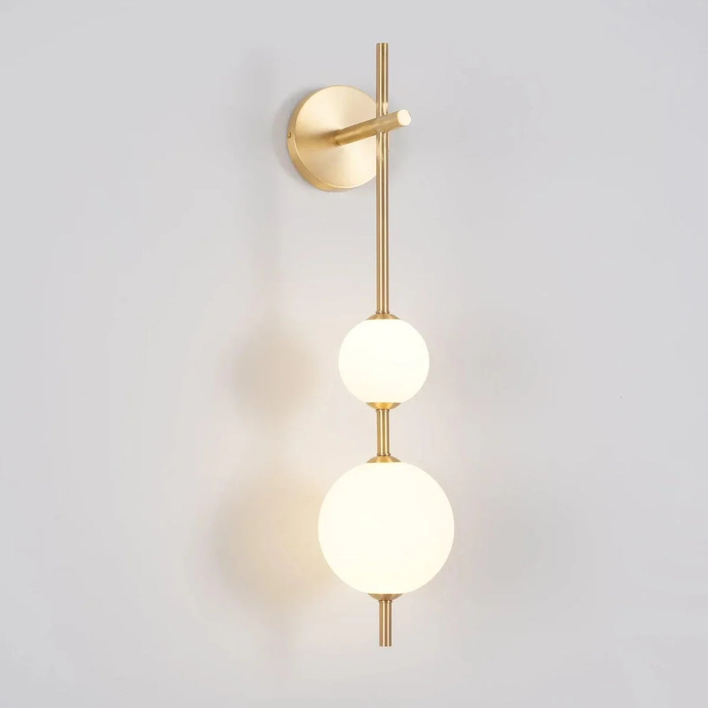 Triple Gold Sphere Wall Sconce — Art Deco Style | ORBE™