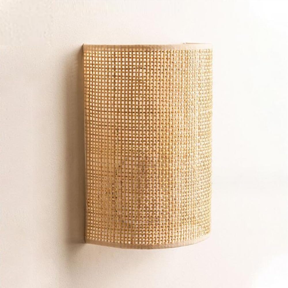 Hand-Woven Bamboo Wall Sconce — Japandi Natural Style | BAMB™