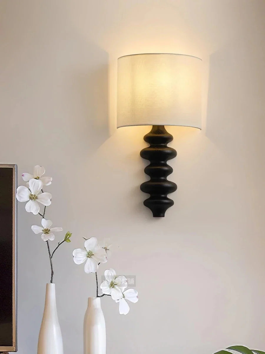 Spiral Solid Wood Wall Sconce — American Retro Style | TOURBILLON™